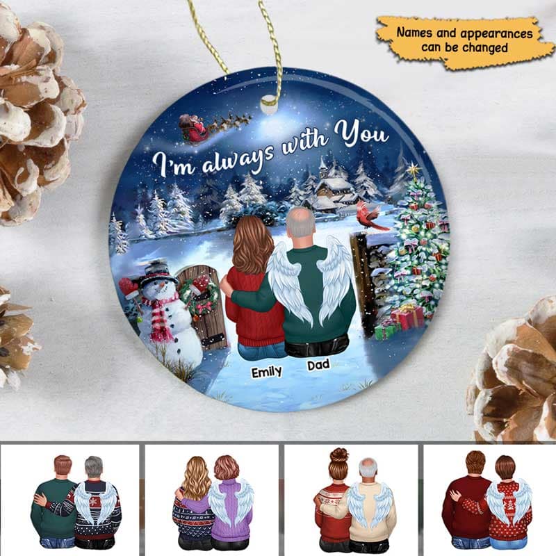 Christmas Gate Always With You Personalized Circle Ornament