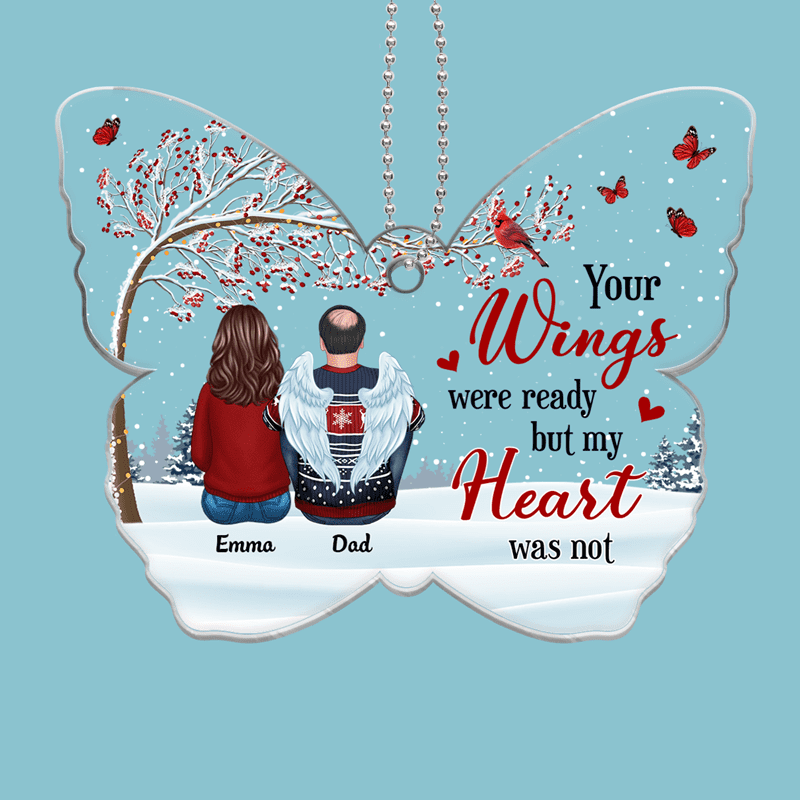 Berry Tree Your Wings Were Ready Memorial Butterfly Shape Personalized Acrylic Ornament