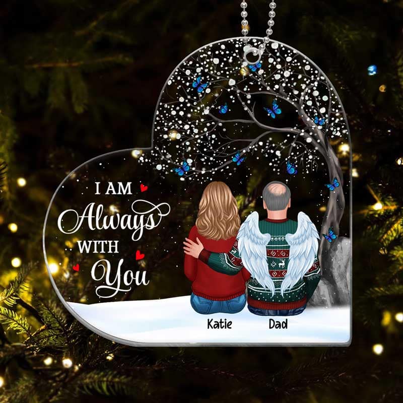 Blossom Tree Always With You Memorial Heart Personalized Acrylic Ornament