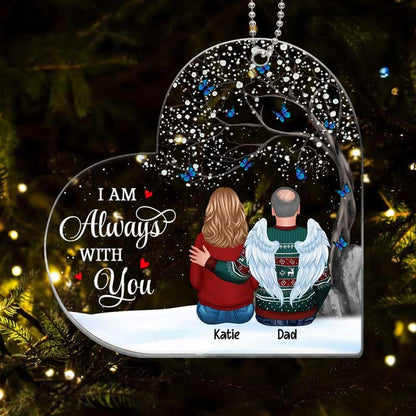 Blossom Tree Always With You Memorial Heart Personalized Acrylic Ornament