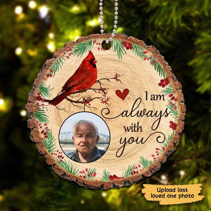 Holly Branch Memorial Personalized Wooden Ornament