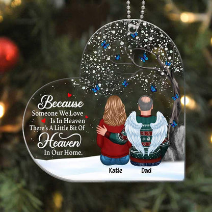 Blossom Tree Always With You Memorial Heart Personalized Acrylic Ornament