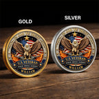 U.S. Veteran 250 Years Freedom Eagle 2D Flat - Personalized Commemorative Keepsake Coin