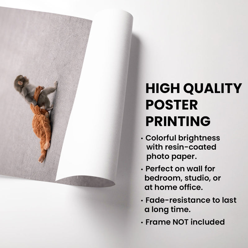 Punch The Abandoned Baby Monkey - Personalized Poster - Gift For Animal Lover