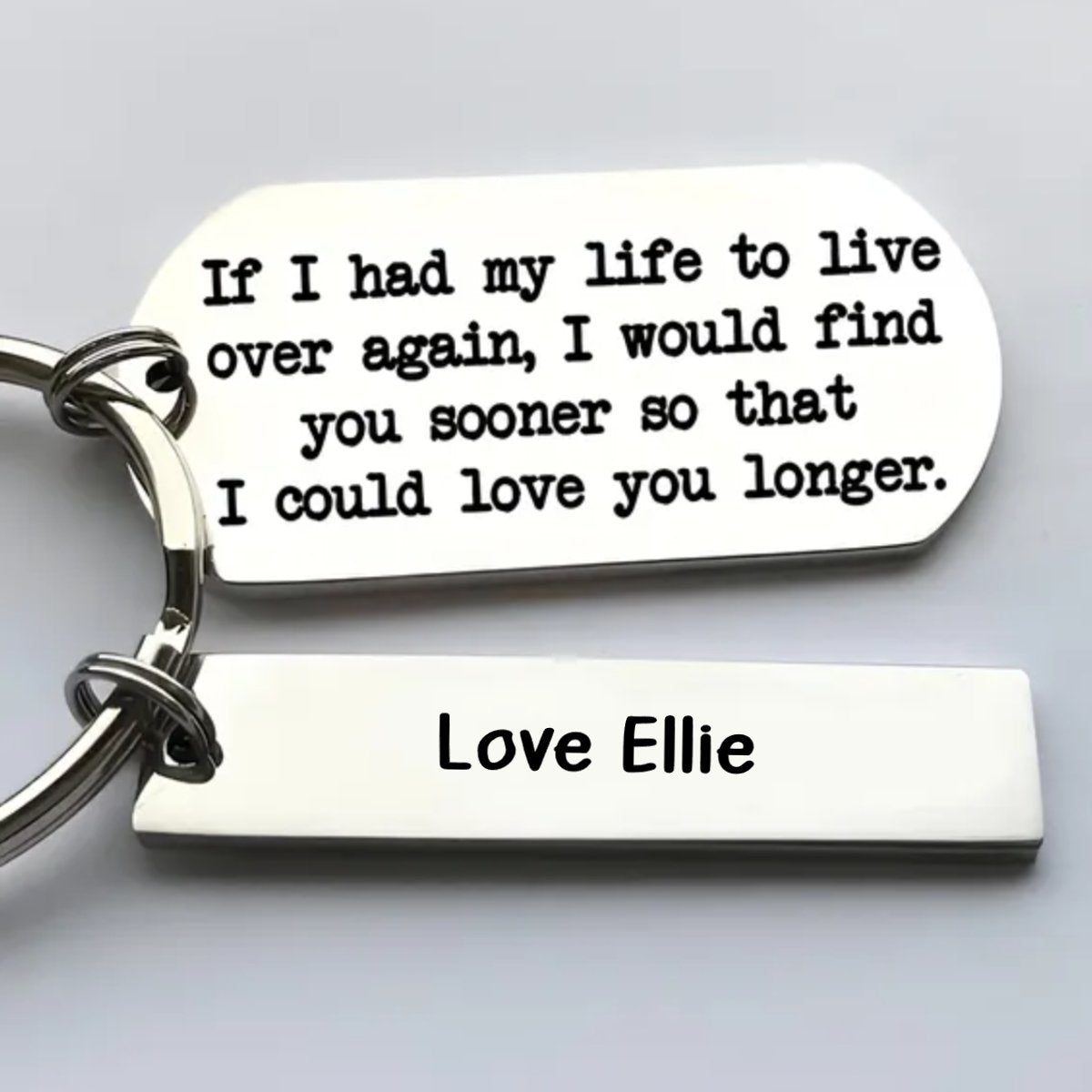 When Tomorrow Start Without Me Don't Think We're Far Apart - Personalized Keychain - The Next Custom Gift