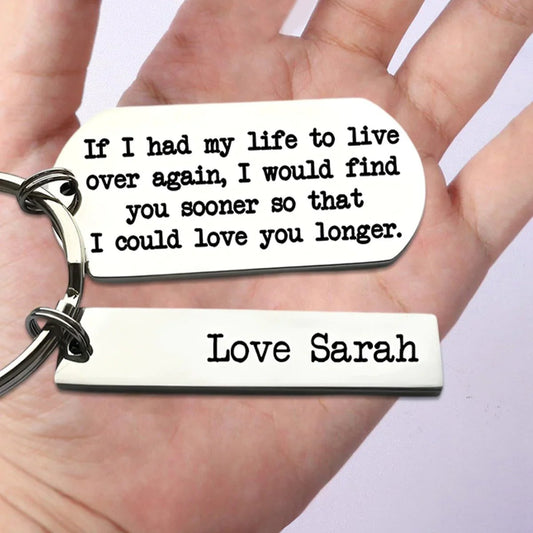When Tomorrow Start Without Me Don't Think We're Far Apart - Personalized Keychain - The Next Custom Gift