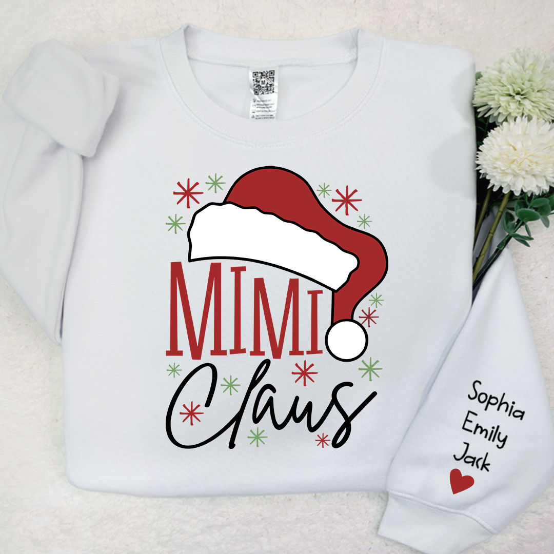 Mimi claus Christmas And Grandkids Merry Christmas Sweatshirt