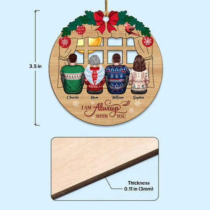 Christmas Window I Am Always With You Personalized Wooden Ornament