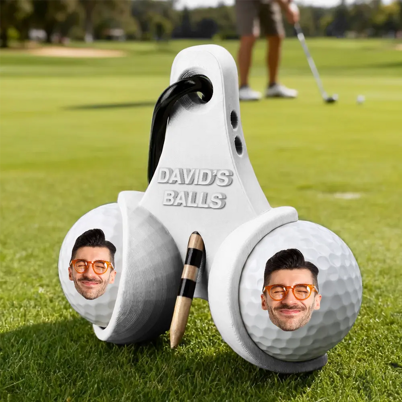 Custom Photo My Lucky Balls - Personalized 3D Printed Golf Ball Tee Holder