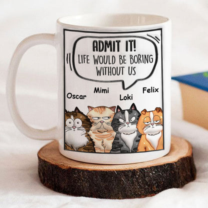 Admit It Cat - Personalized Custom 3D Inflated Effect Mug