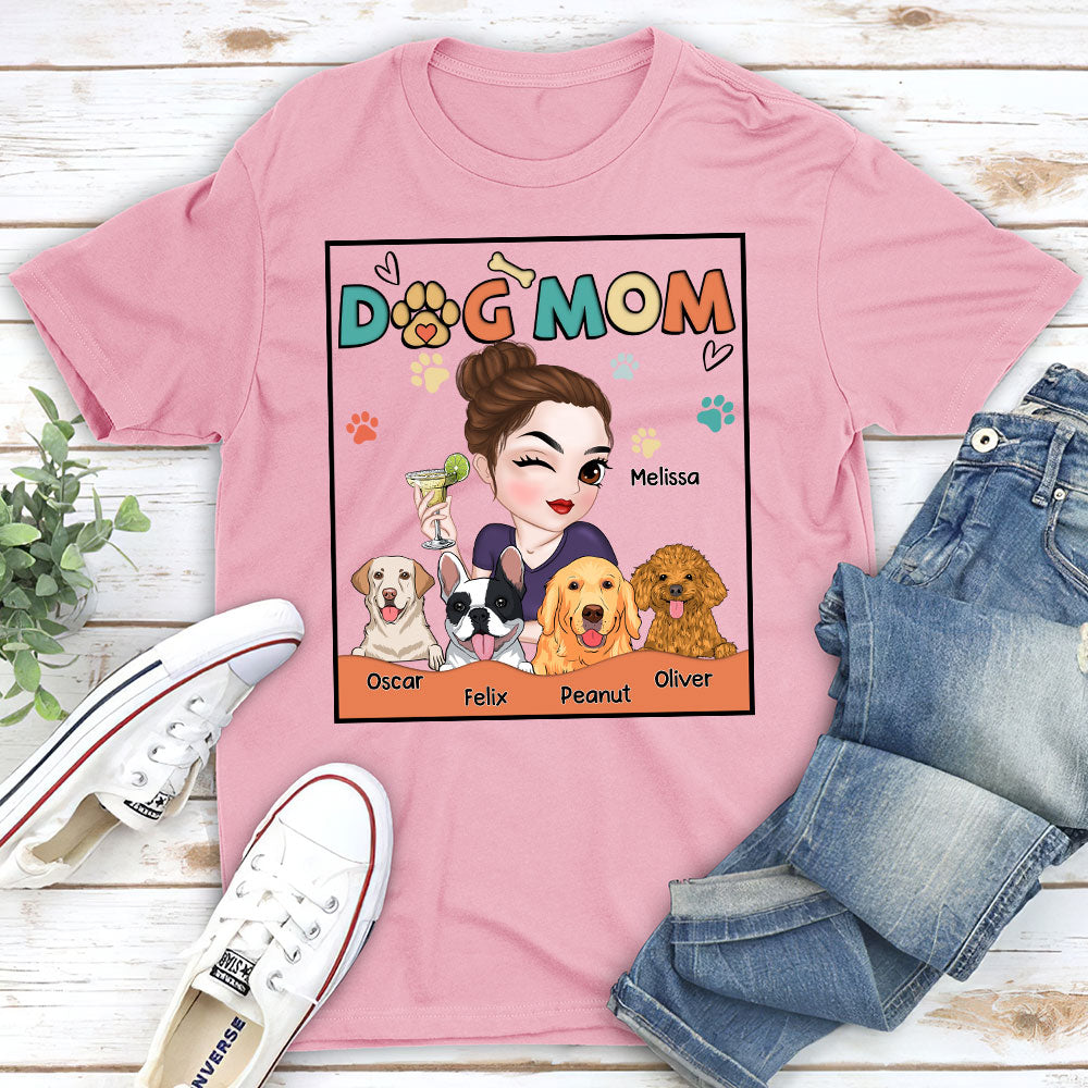 Lovely Dog Mom - Personalized Custom Unisex T-shirt