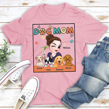 Lovely Dog Mom - Personalized Custom Unisex T-shirt