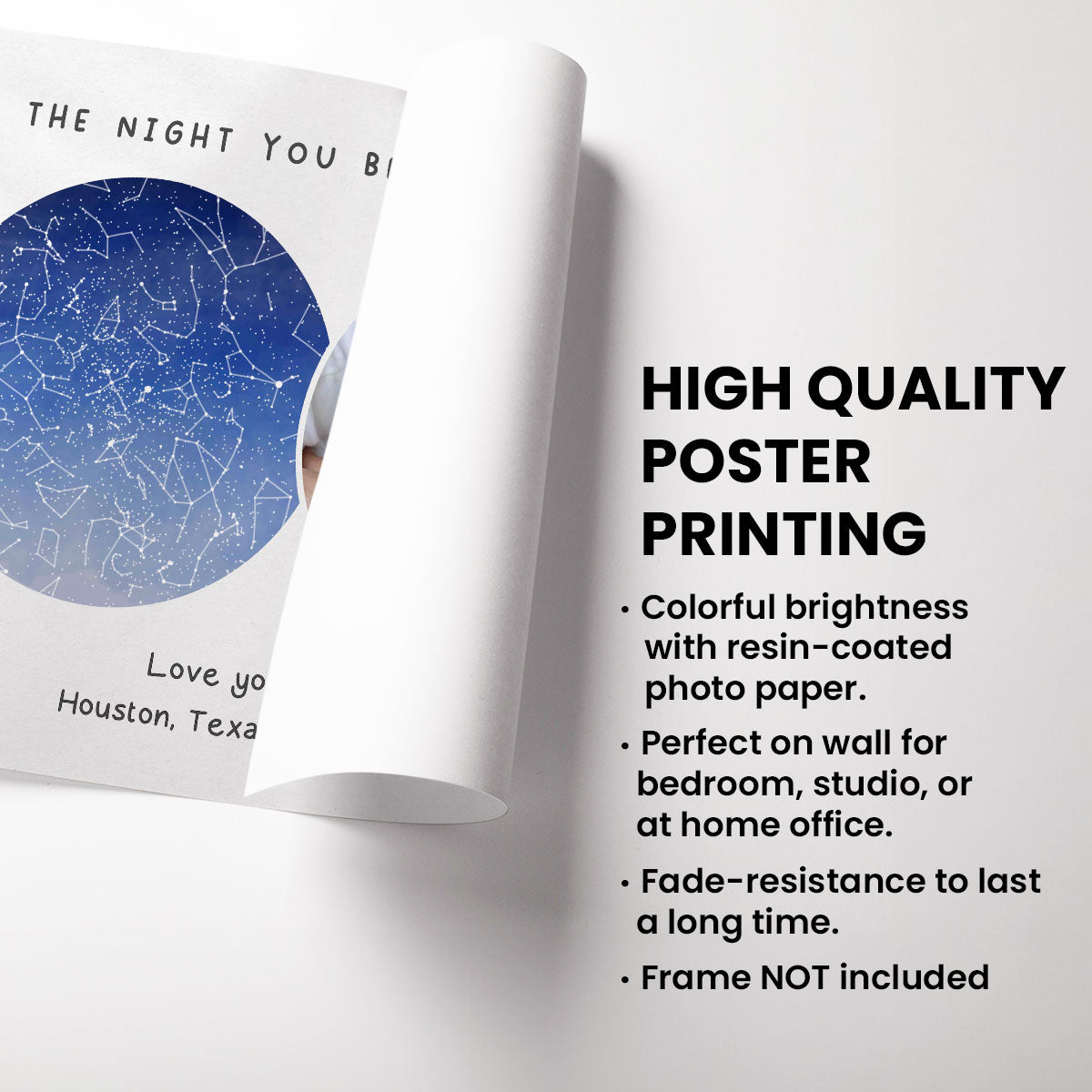 The Night You Became My Father Personalized Poster, Custom Star Map by Location & Date, Unique Heartfelt Gift for Dad, Gift for him