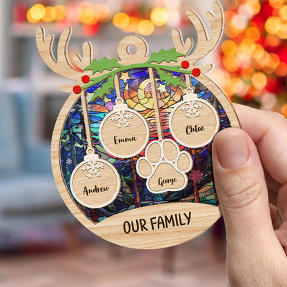 Family Charm - Personalized Custom Suncatcher Ornament