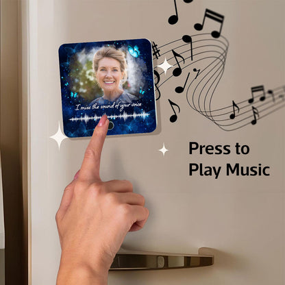 I Miss The Sound Of Your Voice Voicemail Recording Memo Memorial Keepsake Personalized Music Fridge Magnet