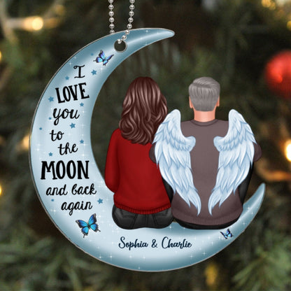 Always With You Family Memorial Sympathy Keepsake Moon Personalized Acrylic Ornament