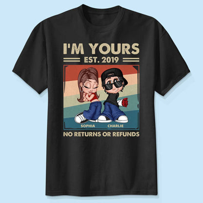 Y2K Couple Retro Frame Personalized Shirt, Gift For Him Gift For Her