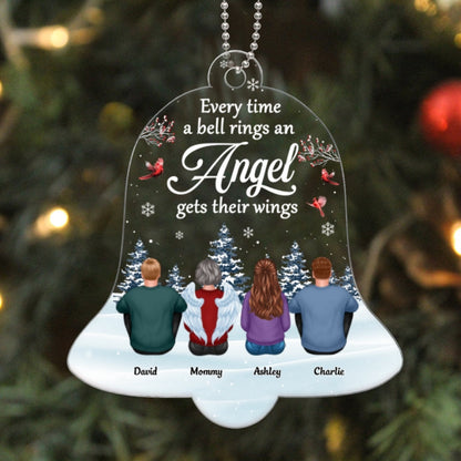 Every Time A Bell Rings Family Memorial Personalized Acrylic Ornament