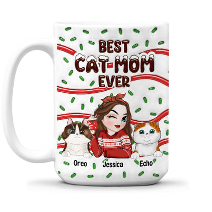 Best Cat Mom Cake - Personalized Custom 3D Inflated Effect Mug