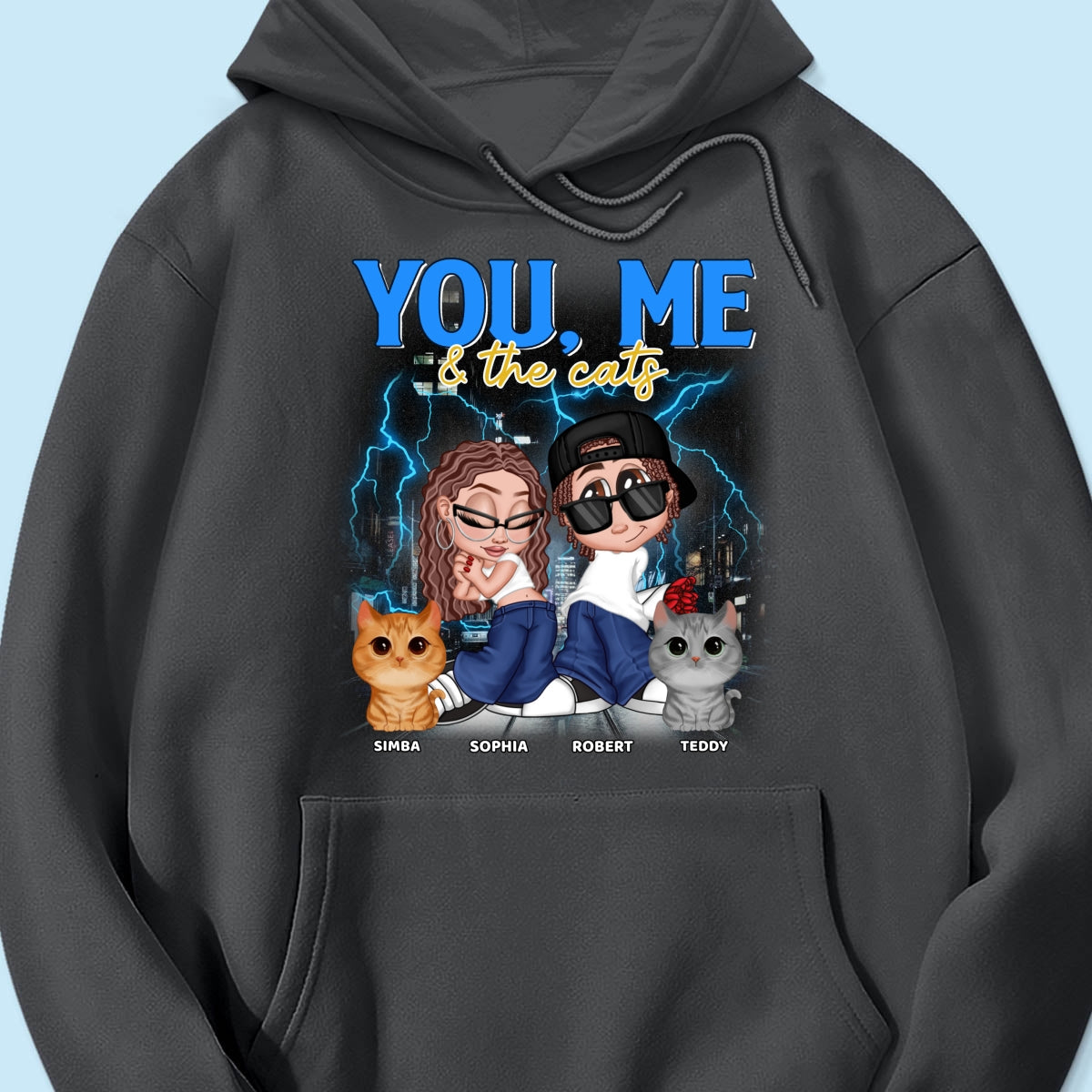 Y2K Couple And Cats Bootleg Personalized Shirt