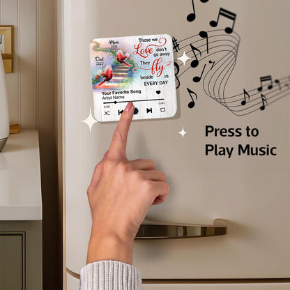 Cardinal Heaven Stairway Personalized Music Fridge Magnet, Memorial Keepsake, Remembrance Gift