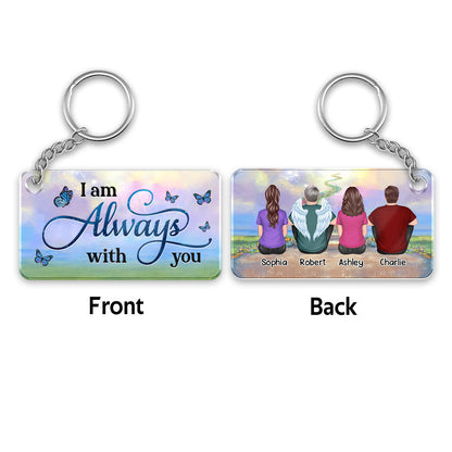 Memorial Family Stair To Heaven Remembrance Gift Personalized Acrylic Keychain