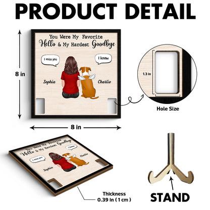 I Miss You Memorial Conversation Dog Cat Pet Loss Remembrance Gift Collar Keepsake Sympathy Gift Personalized Wooden Pet Collar Holder