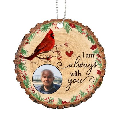 Holly Branch Memorial Personalized Wooden Ornament