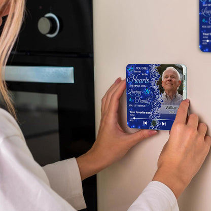 Live On In The Hearts And Minds Memorial Personalized Music Fridge Magnet, Sympathy Keepsake, Remembrance Gift