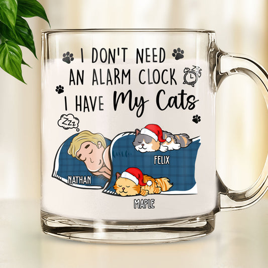 My Cat Alarm Clock - Personalized Custom Glass Mug