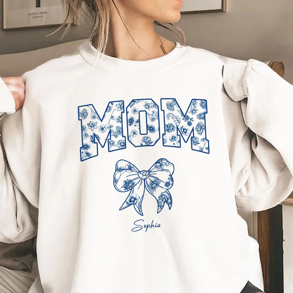 Mom Mama Grandma Chinoiserie Coquette Personalized Shirt, Gift for mom, grandma