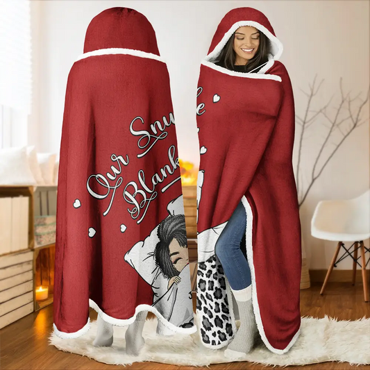 Our Snuggle Blanket - Personalized Wearable Hooded Blanket