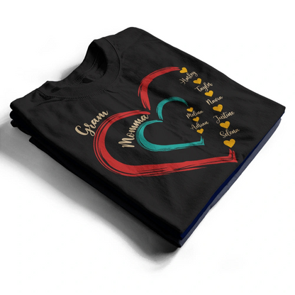 Mom Grandma Sweethearts Retro - Personalized T Shirt
