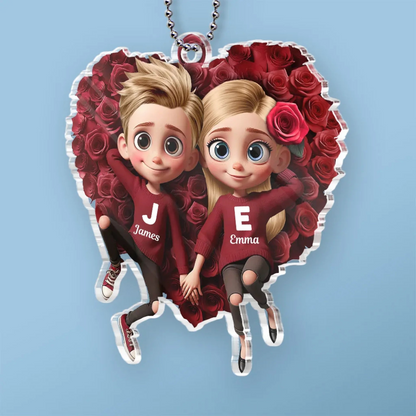 Every Journey Reminds Us Of Our Love - Couple Personalized Custom Car Ornament - Acrylic Custom Shaped - Gift For Husband Wife, Anniversary