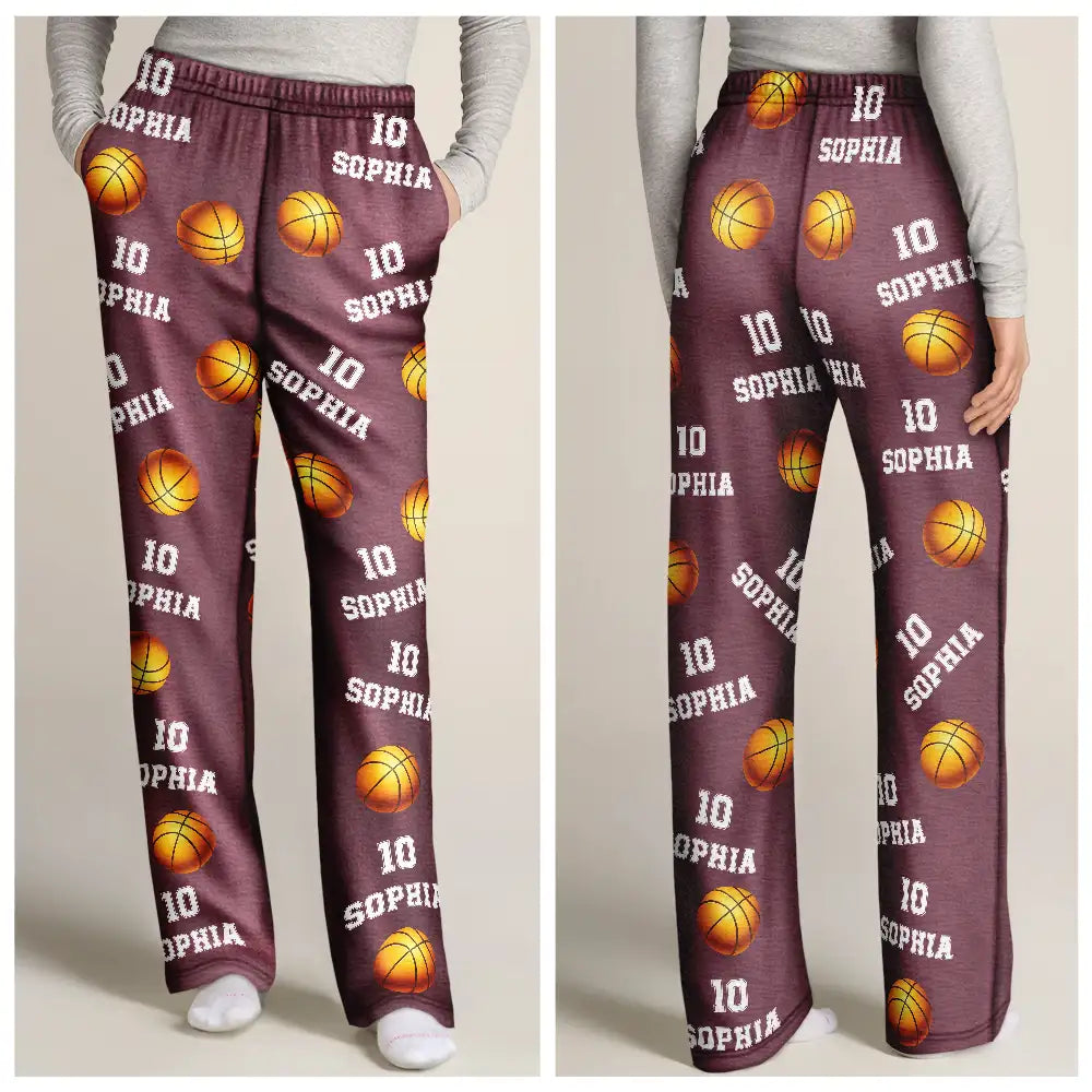 American Football Rugby Ball Sports Custom Name And Number - Personalized Sweatpants