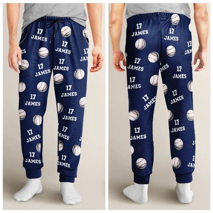 American Football Rugby Ball Sports Custom Name And Number - Personalized Sweatpants