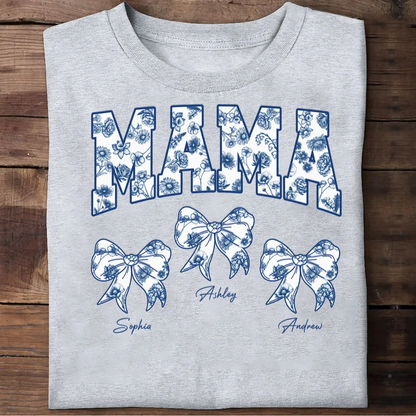 Mom Mama Grandma Chinoiserie Coquette Personalized Shirt, Gift for mom, grandma