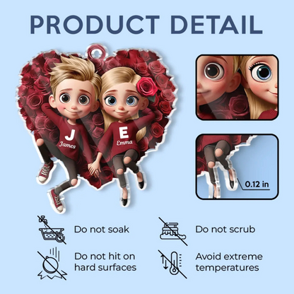 Every Journey Reminds Us Of Our Love - Couple Personalized Custom Car Ornament - Acrylic Custom Shaped - Gift For Husband Wife, Anniversary