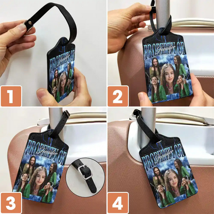 Custom Photo Property Of Travel Lovers, Travellers - Personalized Luggage Tag