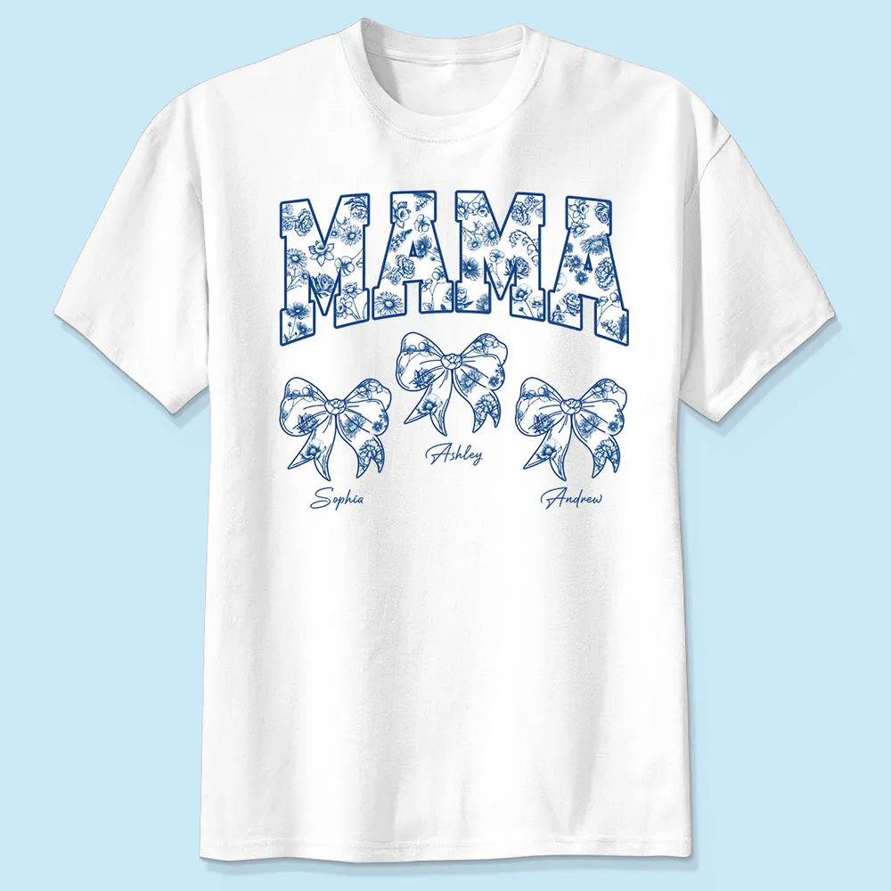 Mom Mama Grandma Chinoiserie Coquette Personalized Shirt, Gift for mom, grandma