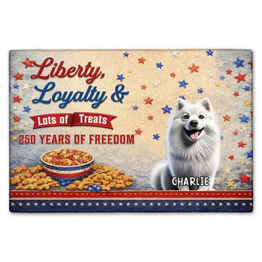 Stars & Stripes Liberty Loyalty Lot Of Treats - Personalized Doormat