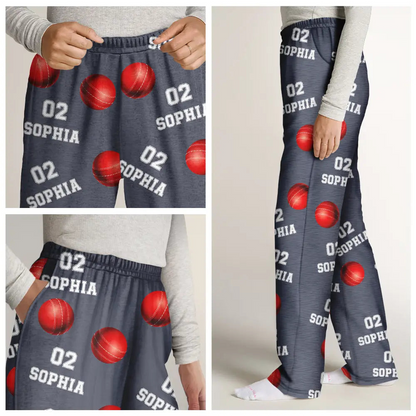 American Football Rugby Ball Sports Custom Name And Number - Personalized Sweatpants