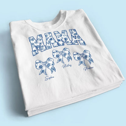 Mom Mama Grandma Chinoiserie Coquette Personalized Shirt, Gift for mom, grandma