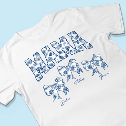 Mom Mama Grandma Chinoiserie Coquette Personalized Shirt, Gift for mom, grandma