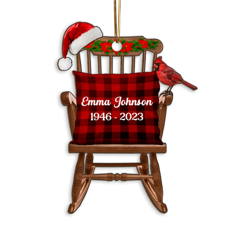 Memorial Keepsake Empty Chair For Lost Loved One Personalized Wooden Ornament