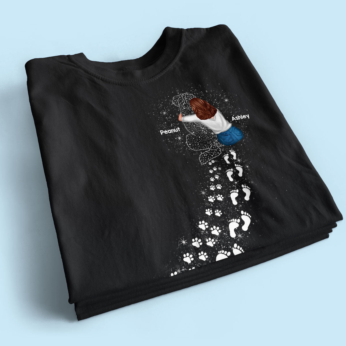 You Left Paw Prints On My Heart Dog Memorial Keepsake Personalized Shirt