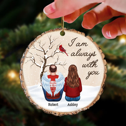 Dry Branch Snowy Always With You Wood Slice Memorial Keepsake Personalized Wooden Ornament